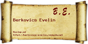 Berkovics Evelin névjegykártya
