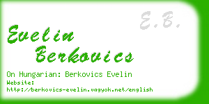 evelin berkovics business card